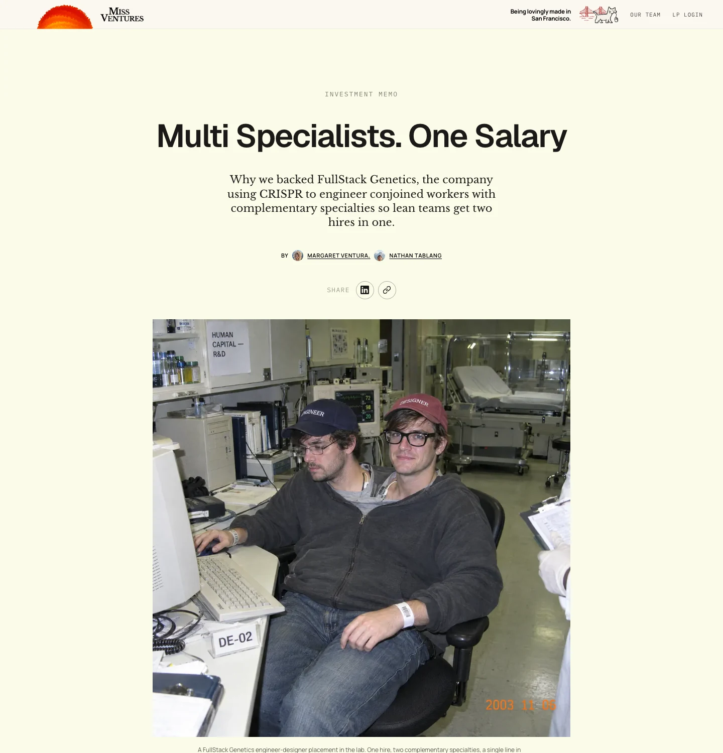 Multi Specialists. One Salary