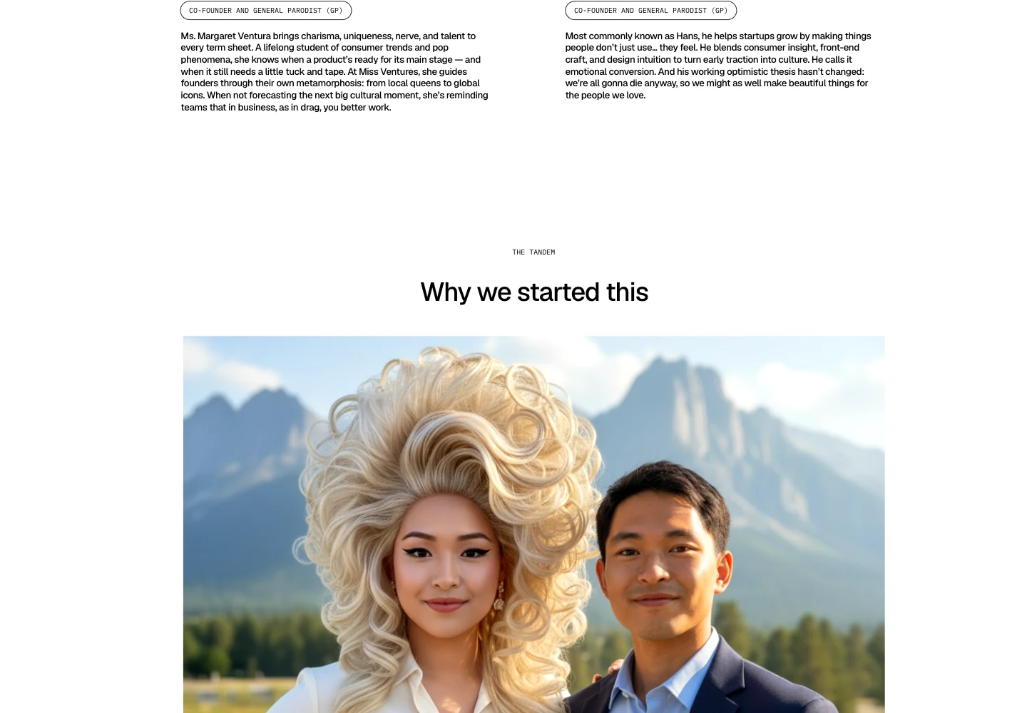 The people behind the parody